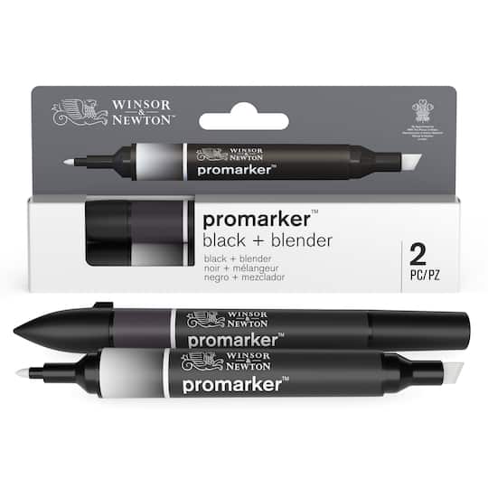 Winsor & Newton® ProMarker™ Black & Blender Marker Set